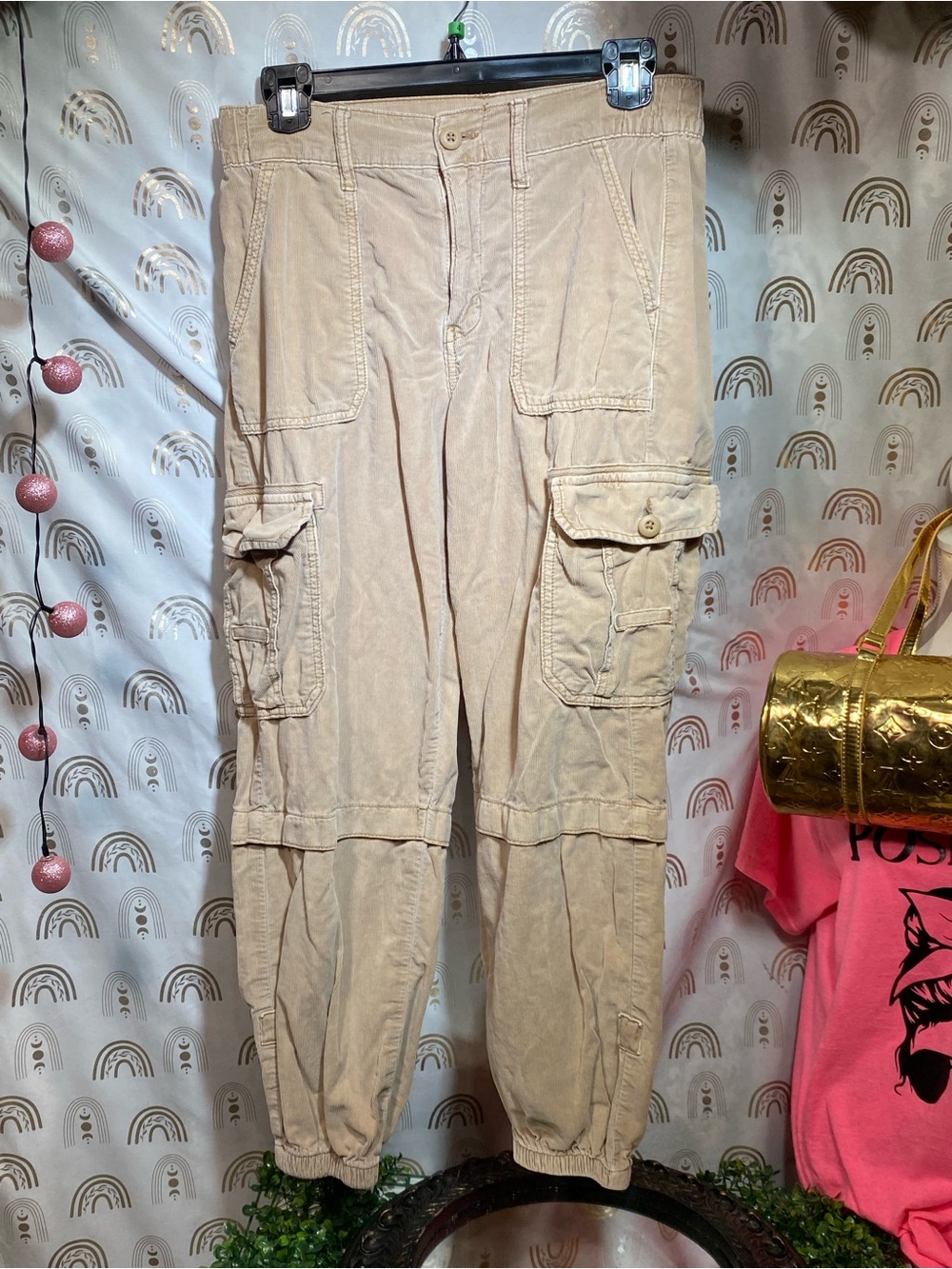 American Eagle Outfitters Khaki Cargo Jogger Pants
